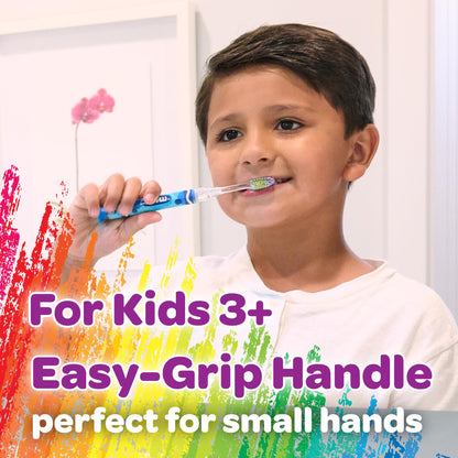 GUM Crayola Kids Light-Up Timer Toothbrush – Soft Bristles & Suction Cup (3+)