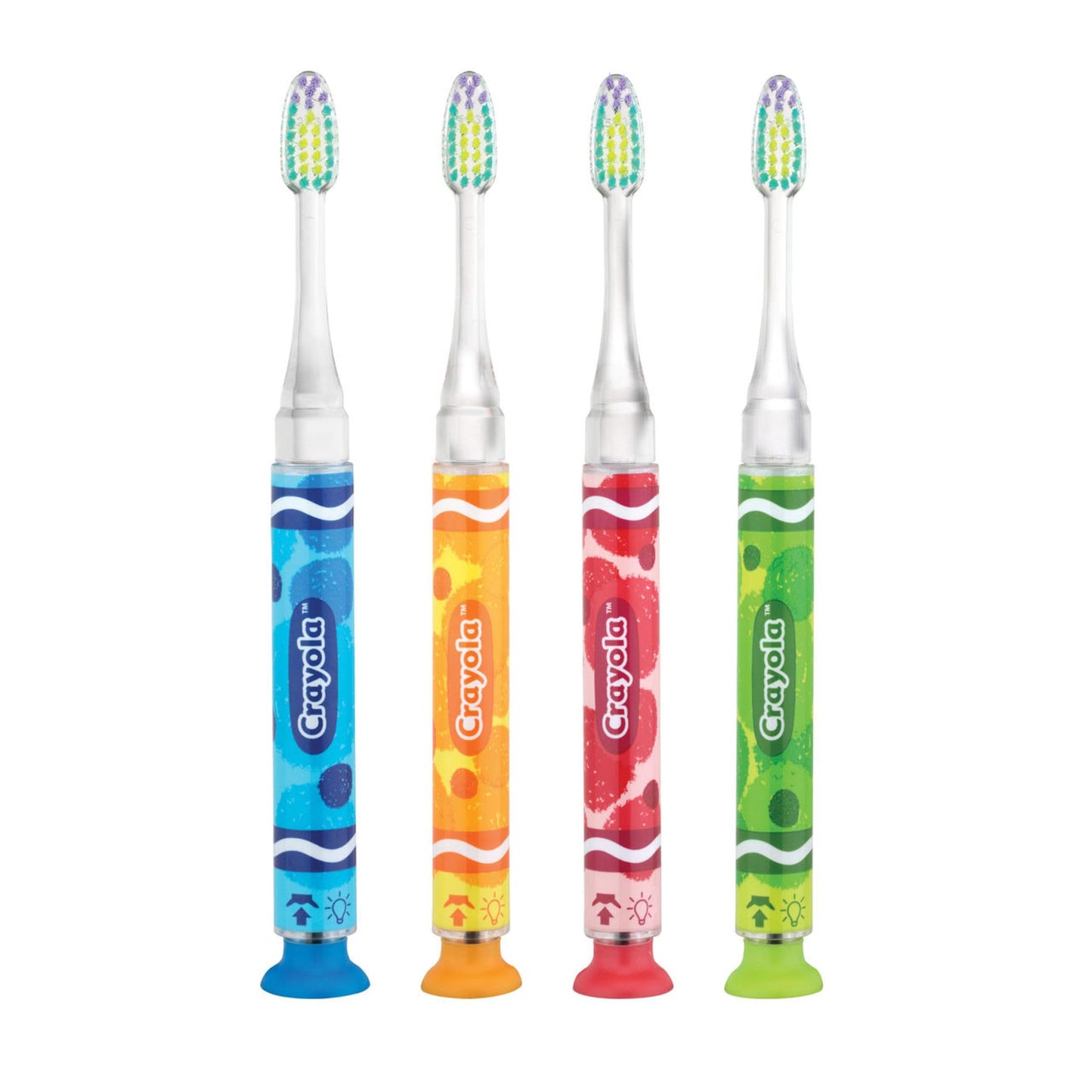 GUM Crayola Kids Light-Up Timer Toothbrush – Soft Bristles & Suction Cup (3+)