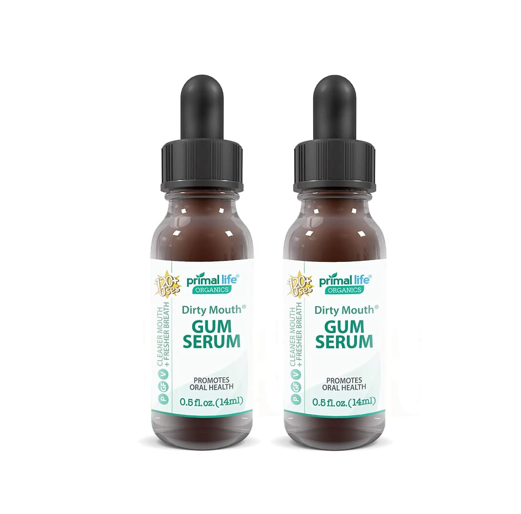 Gum Drops 0.5 oz – Primal Life Organics Gum Serum for Fresh Breath & Oral Health | Pack of 2
