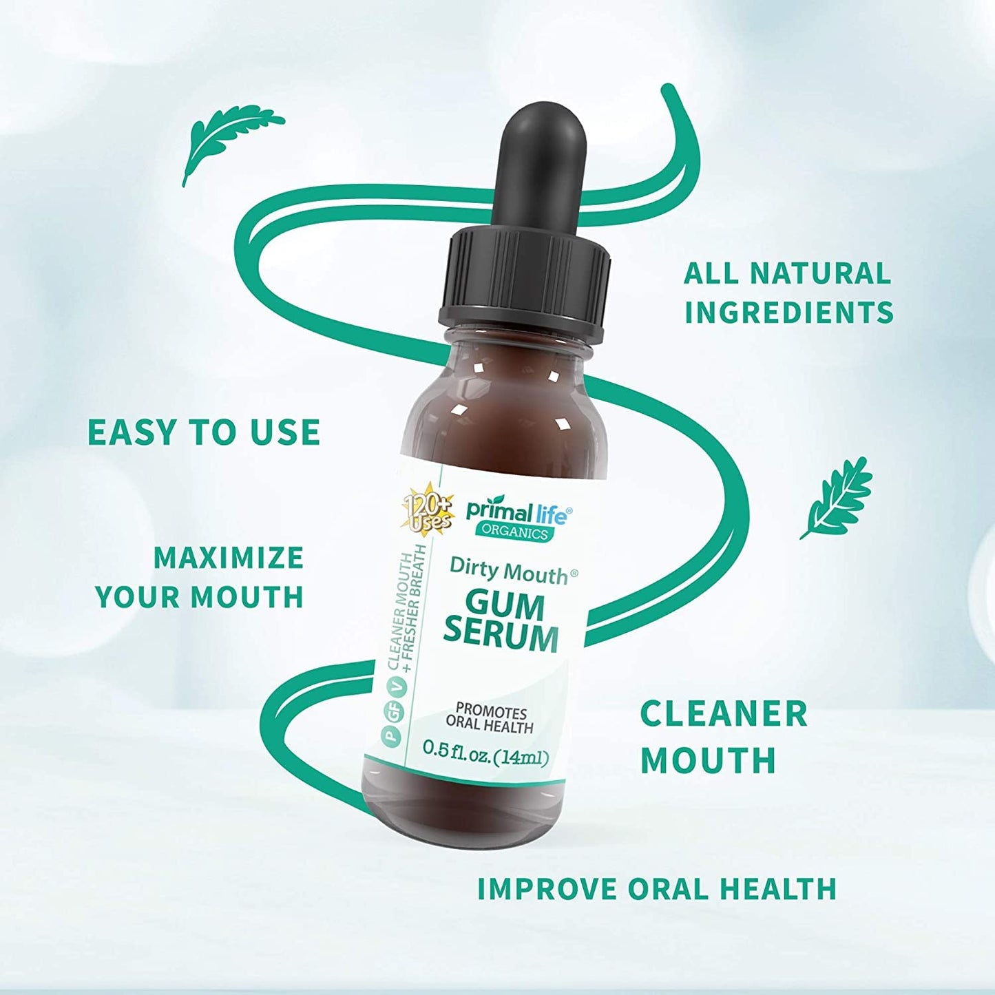 Gum Drops 0.5 oz – Primal Life Organics Gum Serum for Fresh Breath & Oral Health | Pack of 2