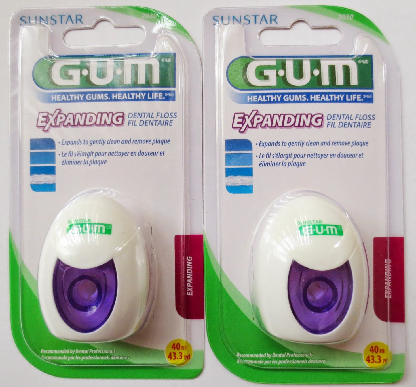 GUM Expanding Dental Floss 2030 – 43.3 Yd (Pack of 2)