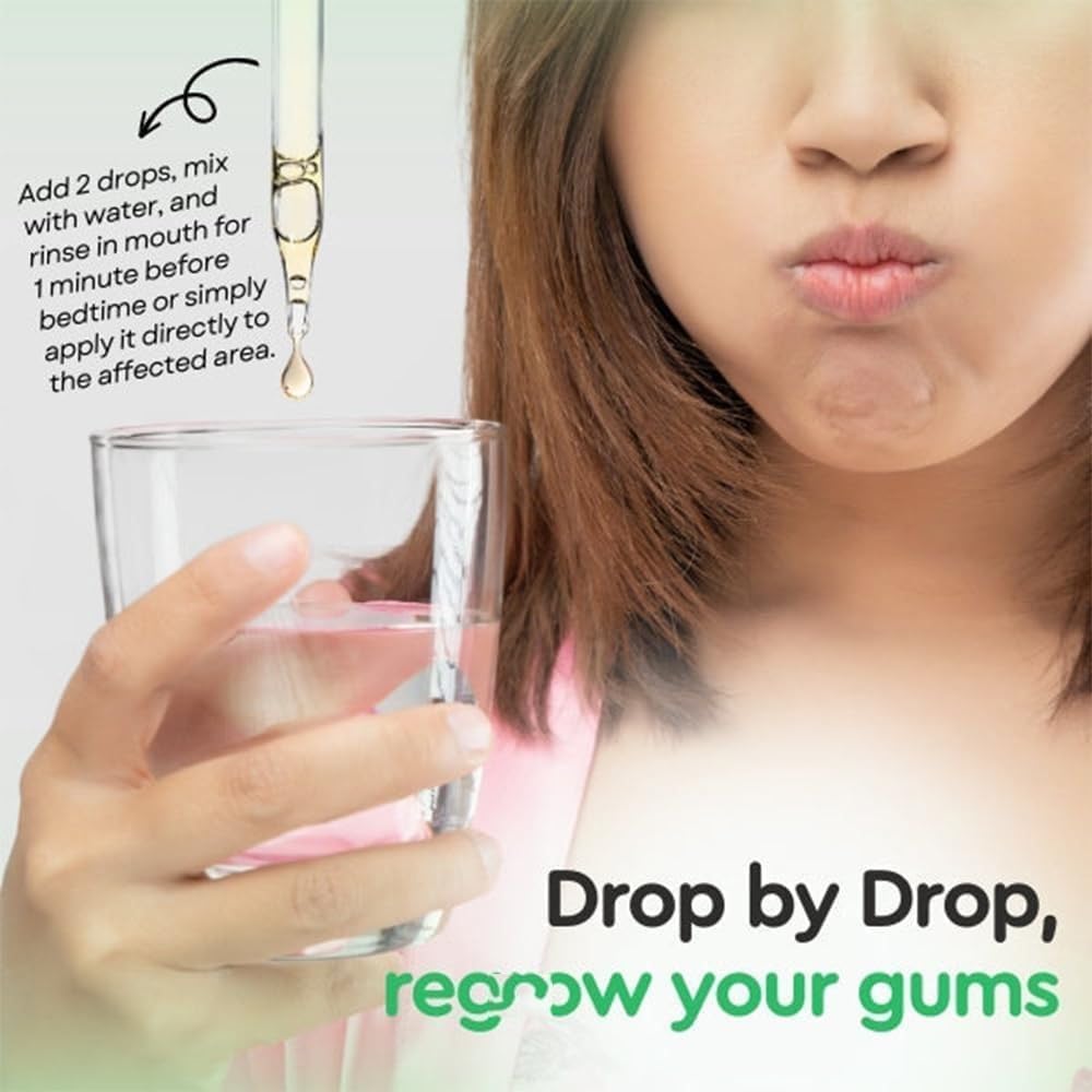 Gum Relief Drops – DentiZen Natural Gum Liquid Drops for Teeth & Gums | 2 Pcs