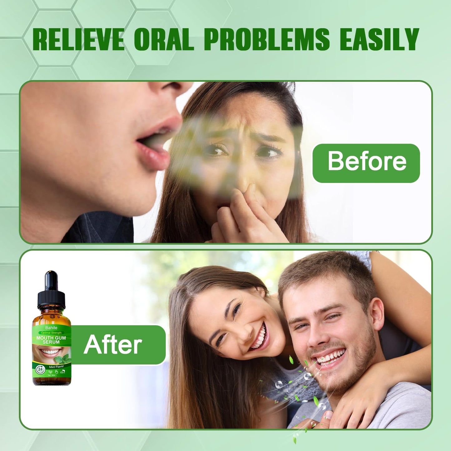 Gum Restore Drops – Bad Breath Treatment for Adults | Gum Regrowth for Receding Gums, Dry Mouth, Alcohol-Free Mint 60ML