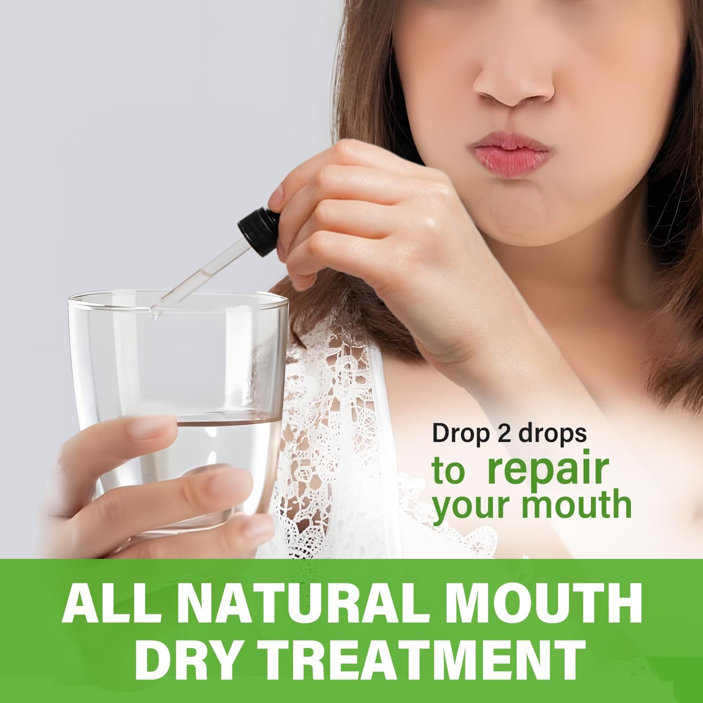 Gum Restore Drops - Advanced Repair for Receding Gums & Bad Breath | Mint Flavor 2 fl oz