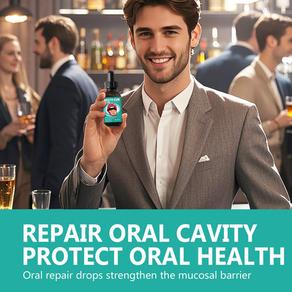 Gum Restore Drops - Gum Repair for Receding Gums, Bad Breath, Alcohol-Free Mint