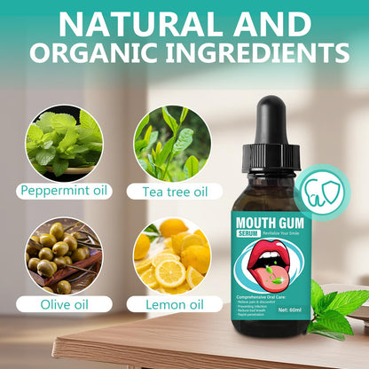 Gum Restore Drops - Gum Repair for Receding Gums, Bad Breath, Alcohol-Free Mint