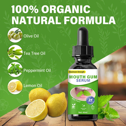 Gum Restore Drops - Advanced Repair for Receding Gums & Bad Breath | Mint Flavor 2 fl oz