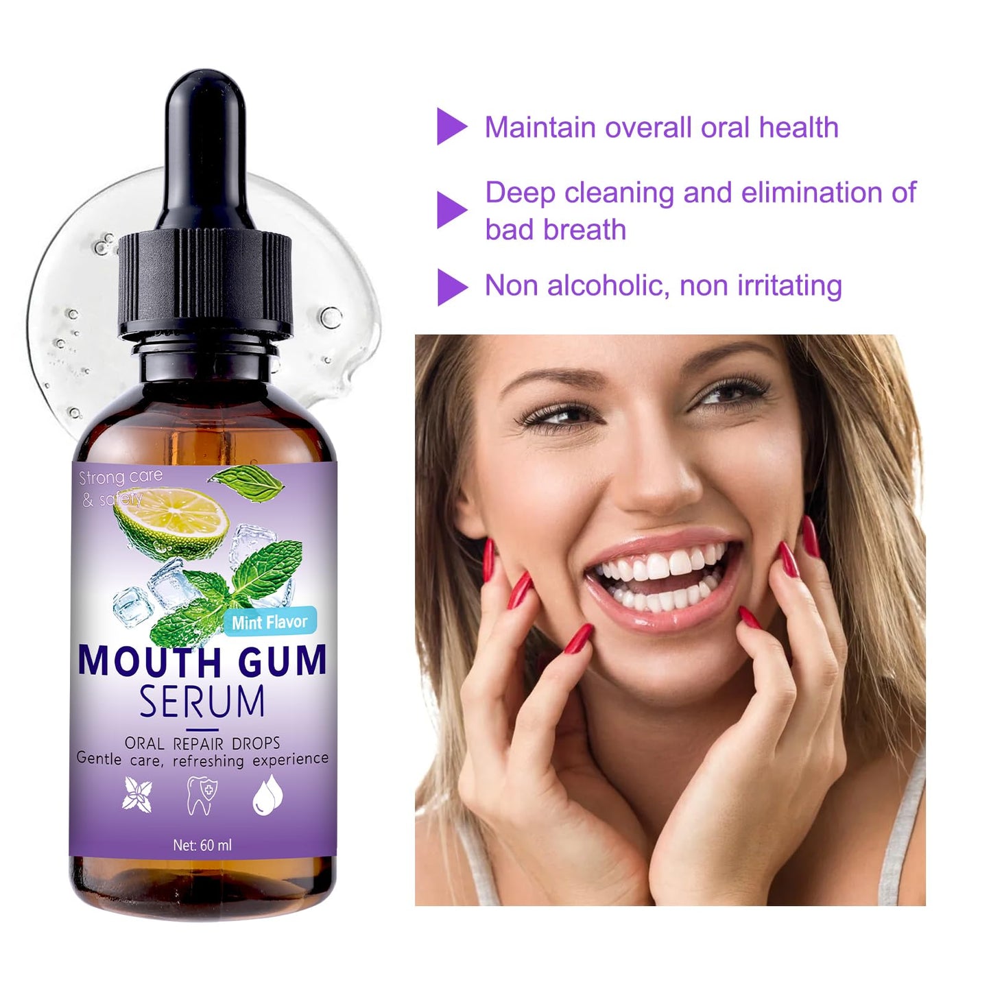 Gum Restore Drops - 60ml Gum Repair for Receding Gums & Fresh Breath