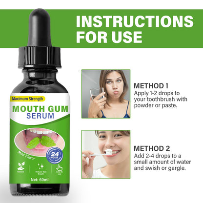Gum Restore Drops - Advanced Repair for Receding Gums & Bad Breath | Mint Flavor 2 fl oz