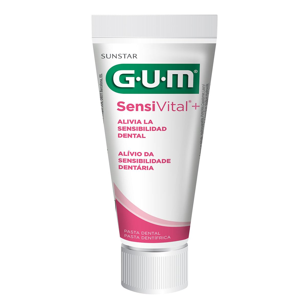 GUM Sensi Vital+ Dual Action Toothpaste with Fluoride – 75 ml (2.5 fl oz) – Made in Italy