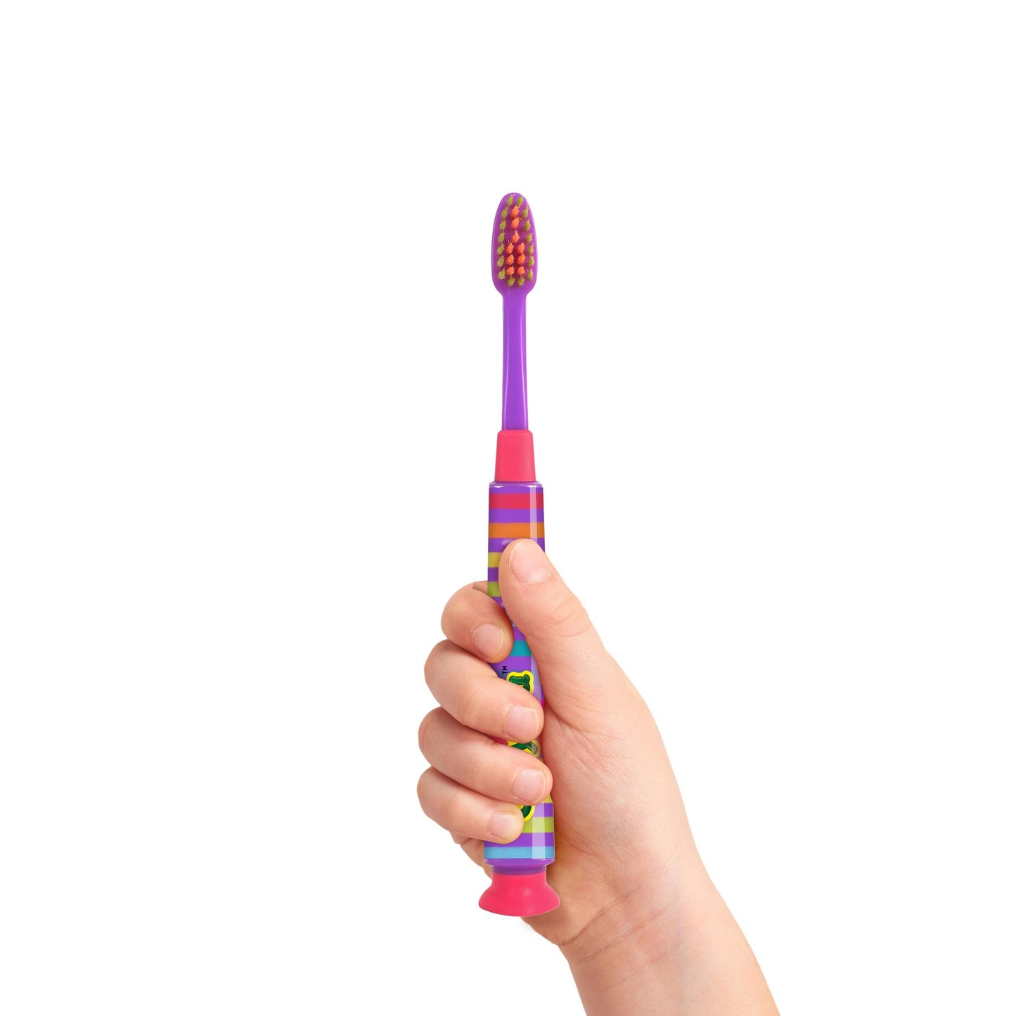 GUM Crayola Deep Clean Kids Toothbrushes – Ultra-Soft, Suction Cup (Ages 4-9) Pack of 4