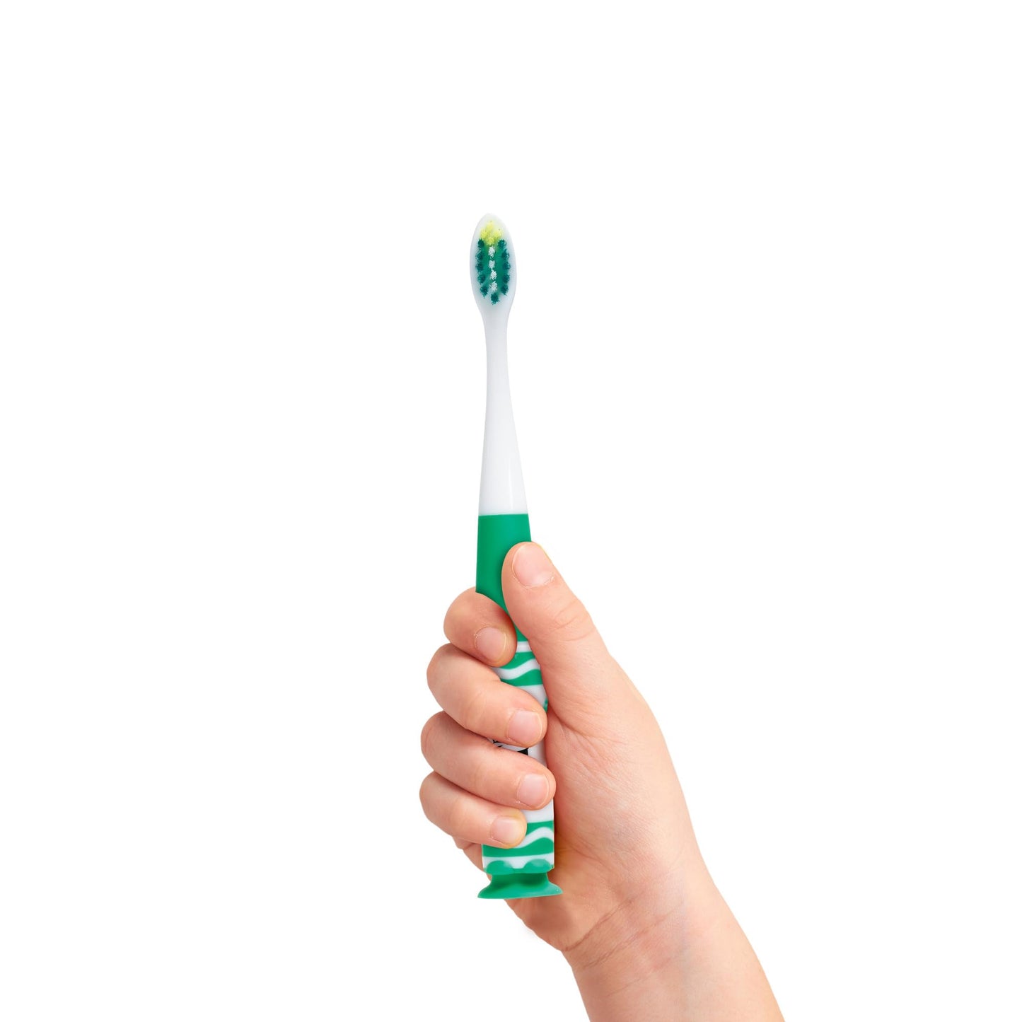 GUM Crayola Pip-Squeaks Kids' Manual Toothbrushes – Extra Soft Bristles, 3-5 Years, Suction Cup Base (Pack of 4)