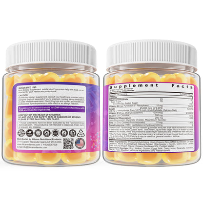 L-MethylFolate Gummies – 15mg/7.5mg + Methyl B12 | Methylated B Complex, Folate, B6, Magnesium | Sugar Free