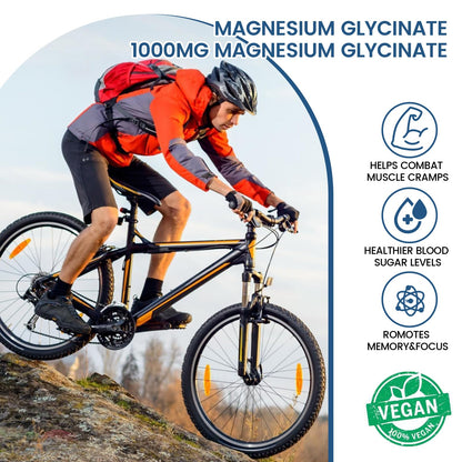 Magnesium Glycinate Gummies 1000mg — Sugar Free Potassium Magnesium Chewables (90 Gummies) with L-Threonate