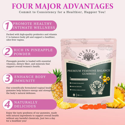 Premium Feminine Balance Gummies - 2 Pack (120 Gummies) | Immune Support, Vegan & Gluten-Free