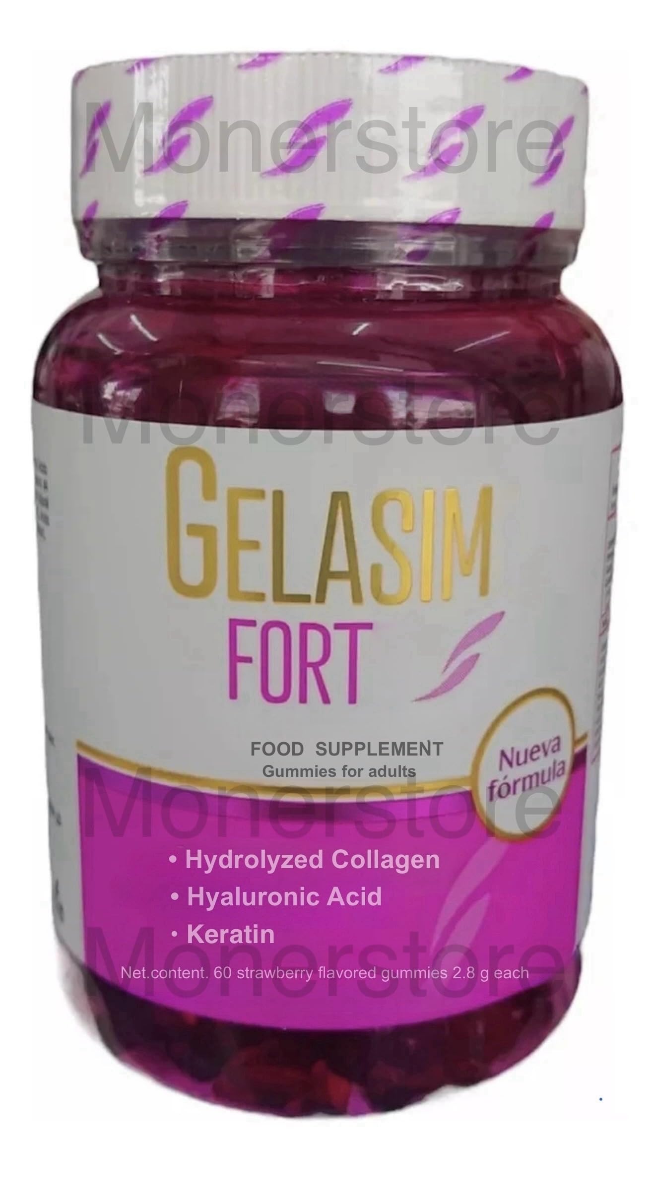 Gummies 60 with Hydrolyzed Collagen, Hyaluronic Acid & Keratin – Compare to Glasimi Forte 60