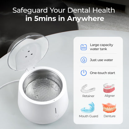 Guntsous Ultrasonic Retainer Cleaner Machine – 45kHz Medium Frequency + 3 LED Lights