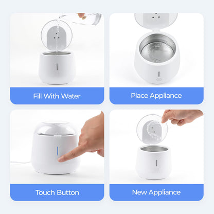 Guntsous Ultrasonic Retainer Cleaner Machine – 45kHz Medium Frequency + 3 LED Lights