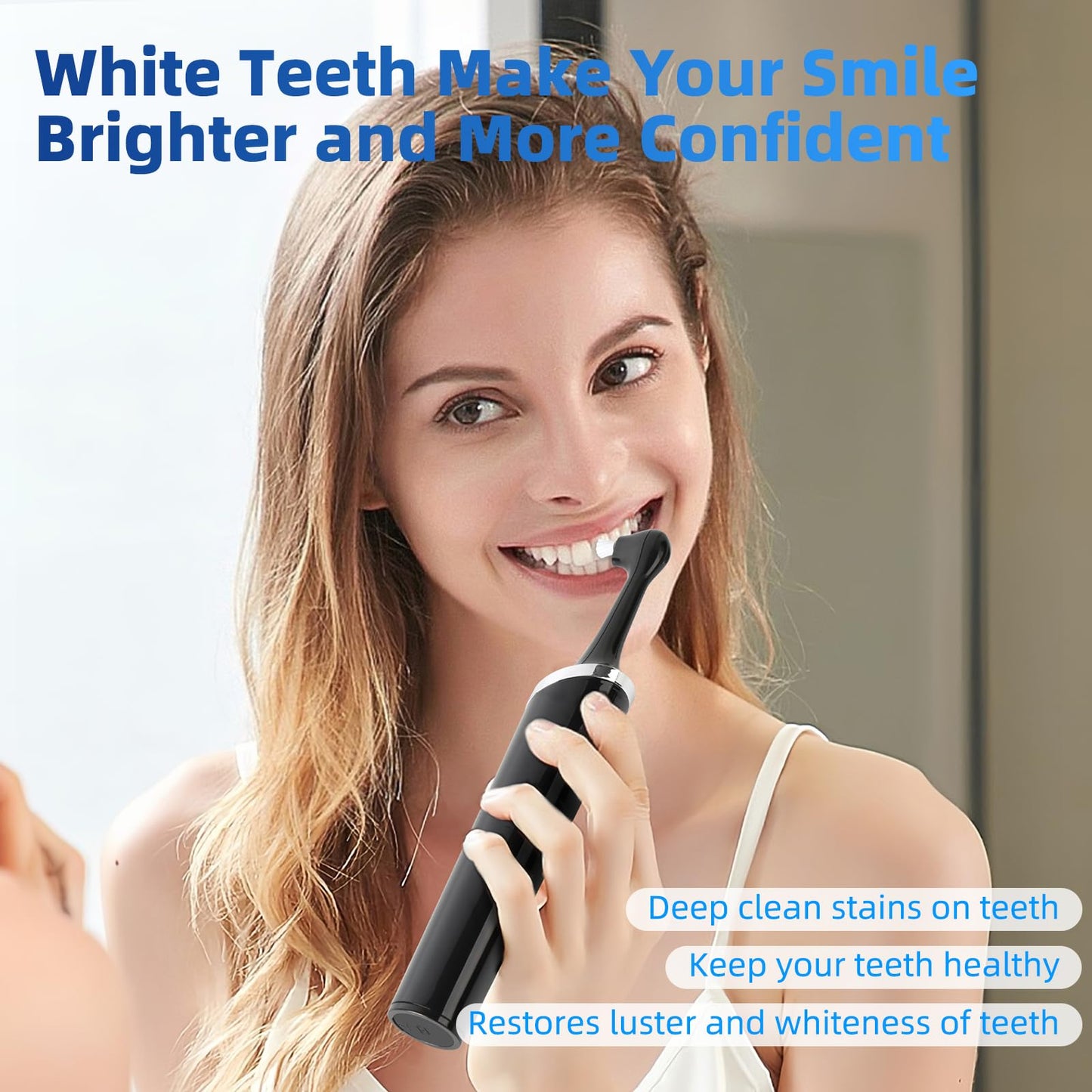 GUPAY Tooth Polisher – Rechargeable Whitening Kit, 5 Speeds, IPX6 Waterproof