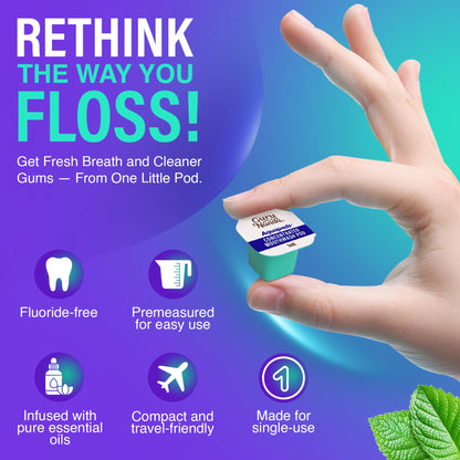 GuruNanda Aqua Pods - Pre-Measured Mouthwash for Water Flosser 4.0 (Fluoride & Alcohol-Free)