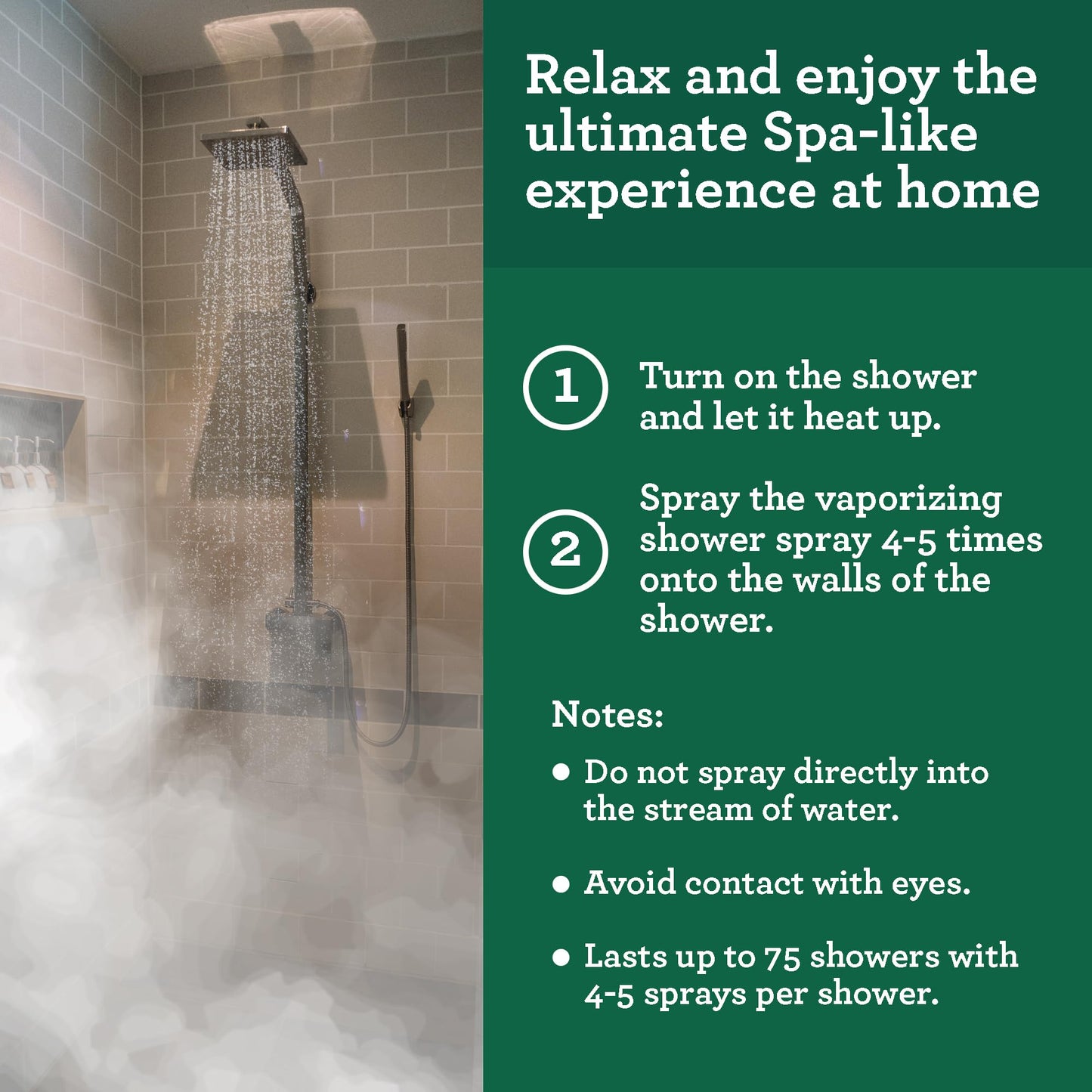 GuruNanda Breathe Vaporizing Shower Spray – Eucalyptus & Basil, 2 fl oz