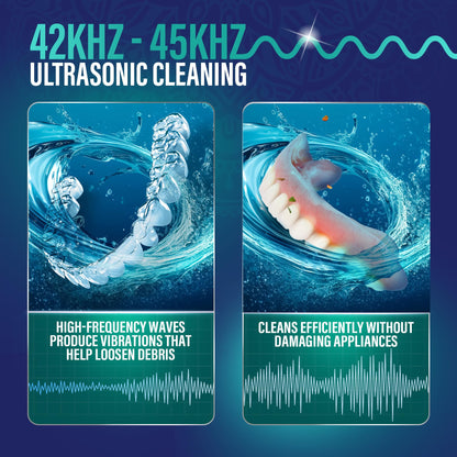 GuruNanda Ultrasonic Retainer Cleaning Pod – 190ml, 45kHz, 3 Modes