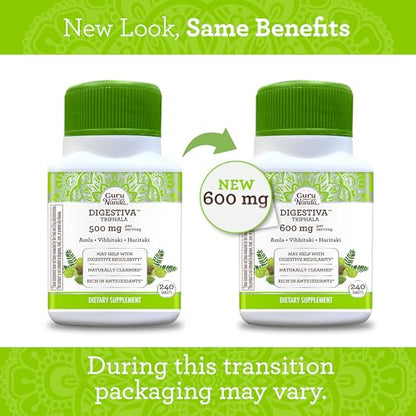 GuruNanda Digestiva Triphala - 240 Tablets | Supports Digestion & Bloating