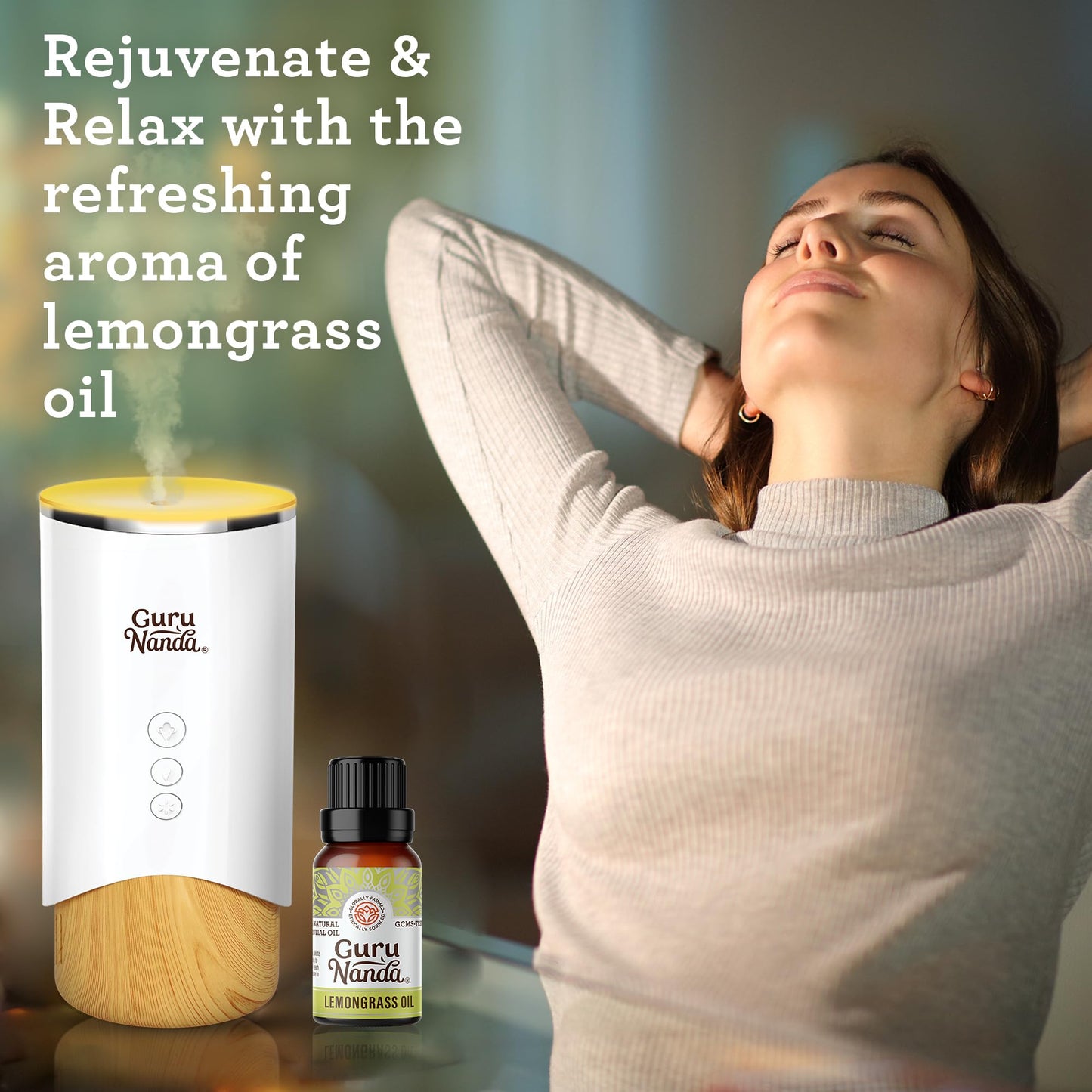 GuruNanda Lemongrass Essential Oil – 100% Pure & Undiluted (2x0.5 fl oz)