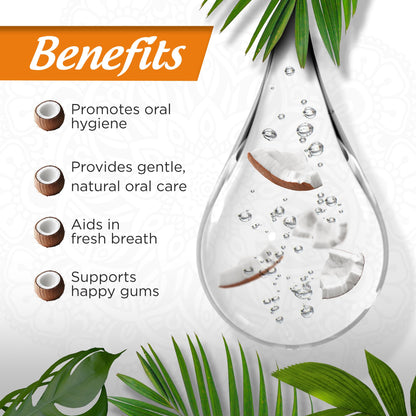 GuruNanda MCT Oil Pulling Mouthwash – Pure Coconut Oil, Unflavoured, Alcohol-Free, 8 Oz