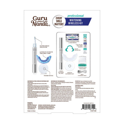 GuruNanda Teeth Whitening Kit with LED Light – Wireless, 40 Treatments
