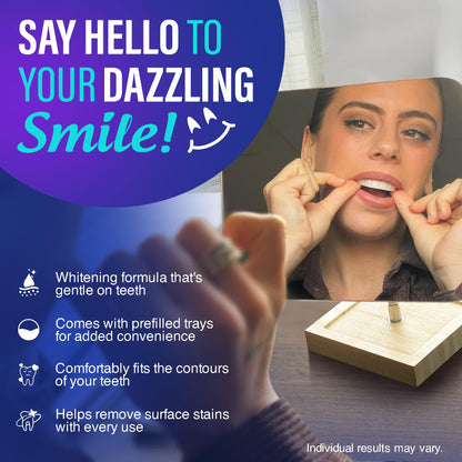 GuruNanda Ready-to-Use Prefilled Whitening Trays – 7 Treatments, 8% Hydrogen Peroxide