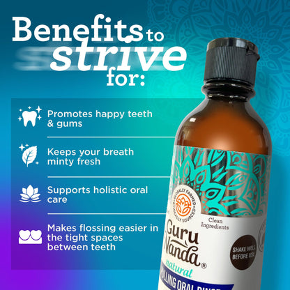 GuruNanda CocoMint Oil Pulling Mouthwash - 8 oz | Alcohol-Free