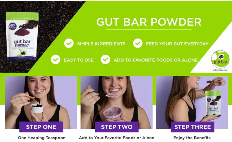 GUT BAR Aronia Powder | Aronia Berry Powder | 52 Servings | Digestive Support & Gut Health BritishVita | Premium UK Vitamins & Wellness Supplements