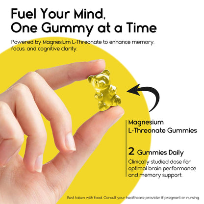 Magnesium L-Threonate Gummies – Brain Support, Sleep & Focus | Pineapple 60 Count