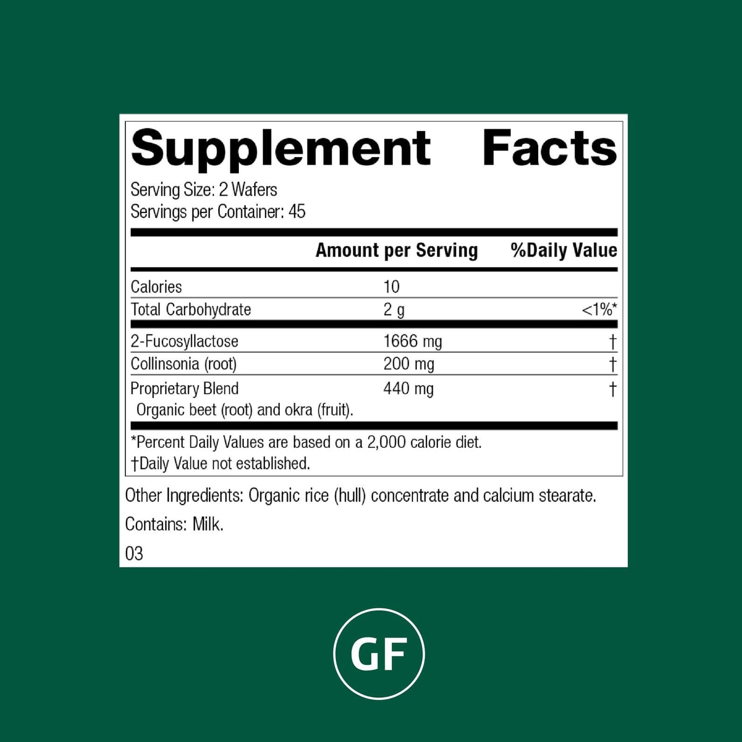 GI Stability – Gut Microbiome Health Prebiotic Supplement | Standard Process | 90 Wafers (45 Servings)