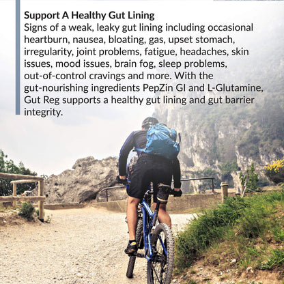 BioTrust Gut Reg Supports a Healthy Gut Lining - PepZin GI, L-Glutamine & Ginger (60 Capsules)
