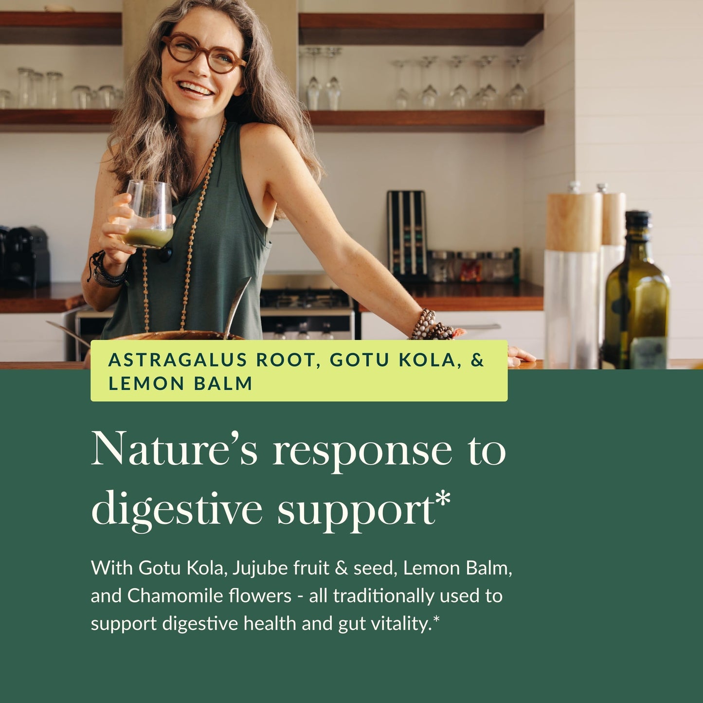 Gaia Herbs Gut Revival - Herbal Digestive Support for Gut Health | 60 Vegan Capsules | Free from Dairy, Soy & Gluten