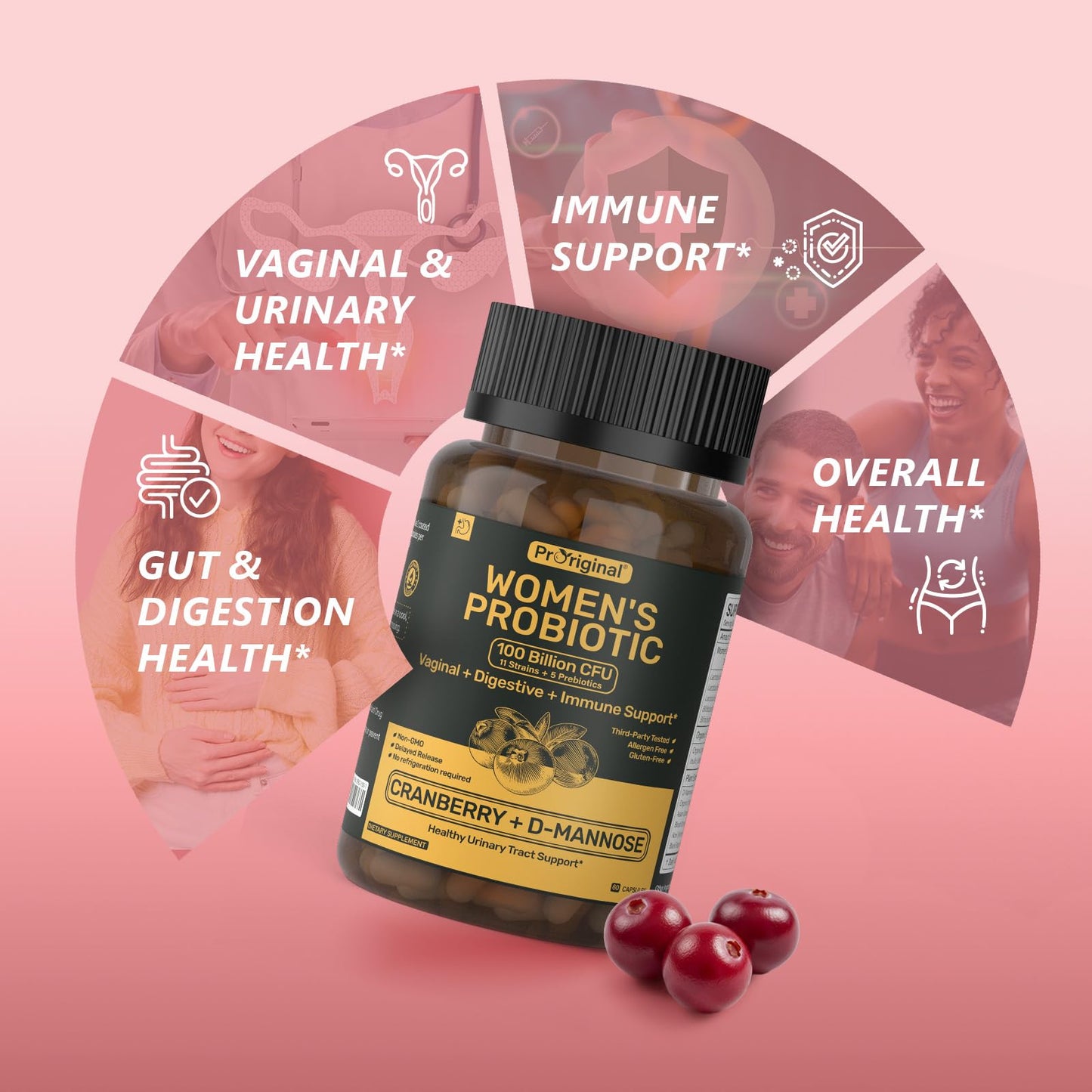 Probiotics for Women - 100B CFU, 11 Strains | Vegan & Non-GMO