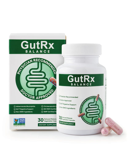 GutRx Balance Probiotics for Gut Health – Akkermansia, Christensenella, 30 ct, Gluten Free