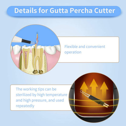 Gutta Percha Point Cutter with 4 Tips – Endo Obturation System with Heated Pen