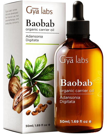 Gya Labs Baobab Carrier Oil – 1.7 Fl Oz for Hair, Skin, Face, Scalp & Body