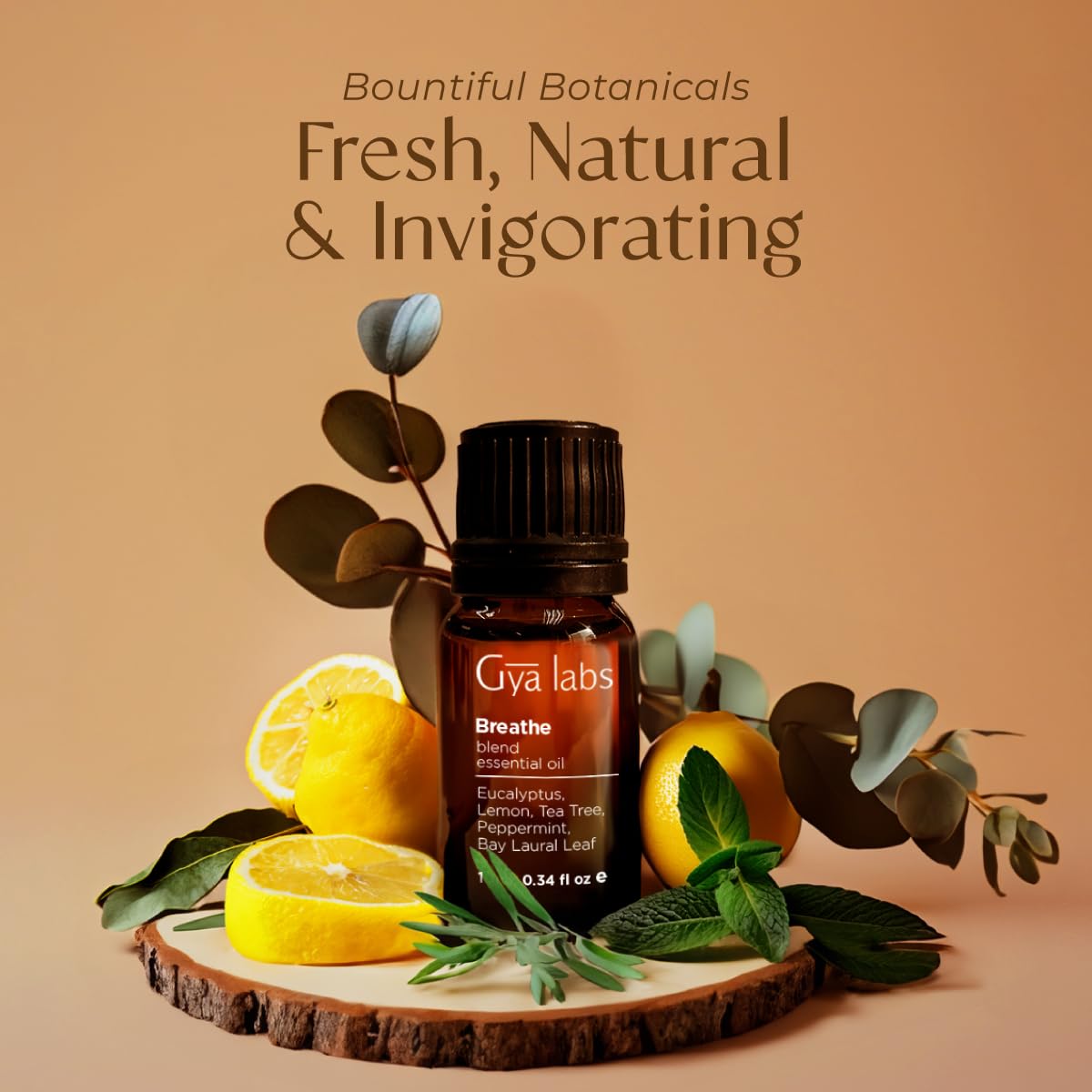 Gya Labs Breathe Essential Oil Blends – 100% Pure Breathe Easy Oil for Diffusers & Humidifiers (0.34 fl oz)