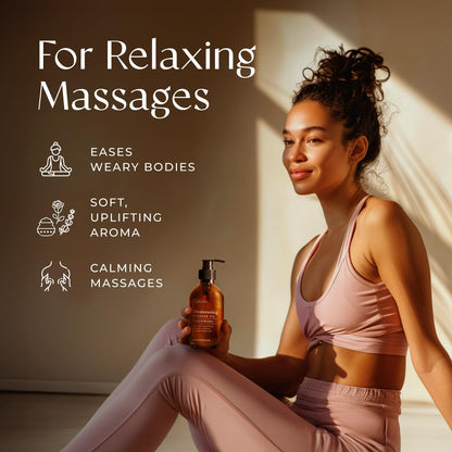 Gya Labs Destressing Massage Oil - 6.76 fl oz | Non-Greasy Sore Muscle Relief
