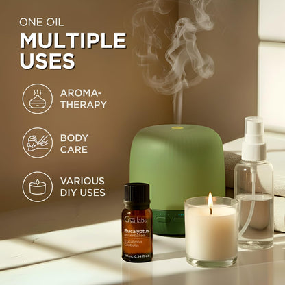 Gya Labs Eucalyptus Essential Oil - 0.34 Fl Oz | Diffuser, Massage, Hair, Skin, Aromatherapy