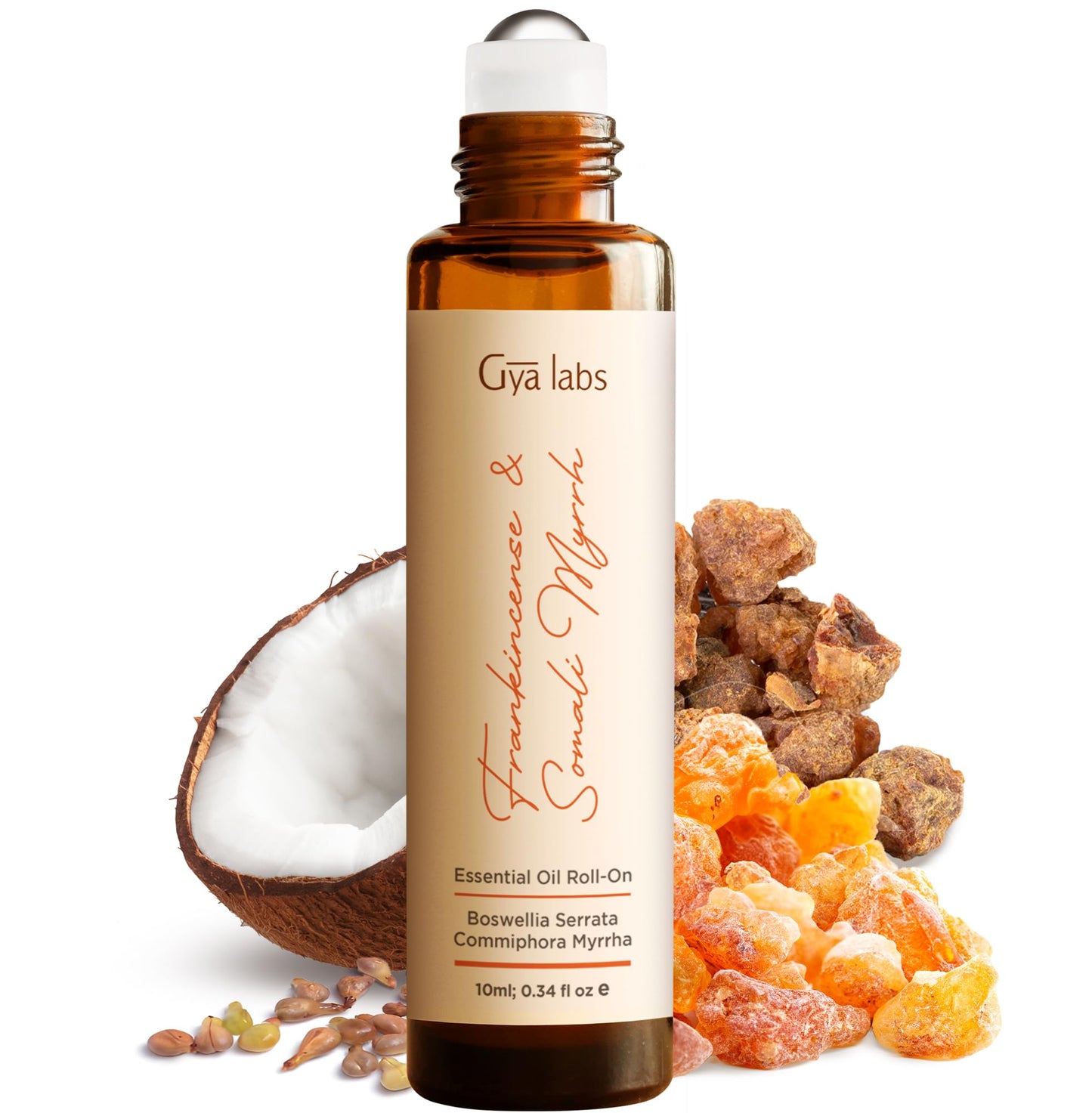 Gya Labs Frankincense and Myrrh Essential Oil Roll-On – 0.34 Fl Oz, 100% Natural & Pure