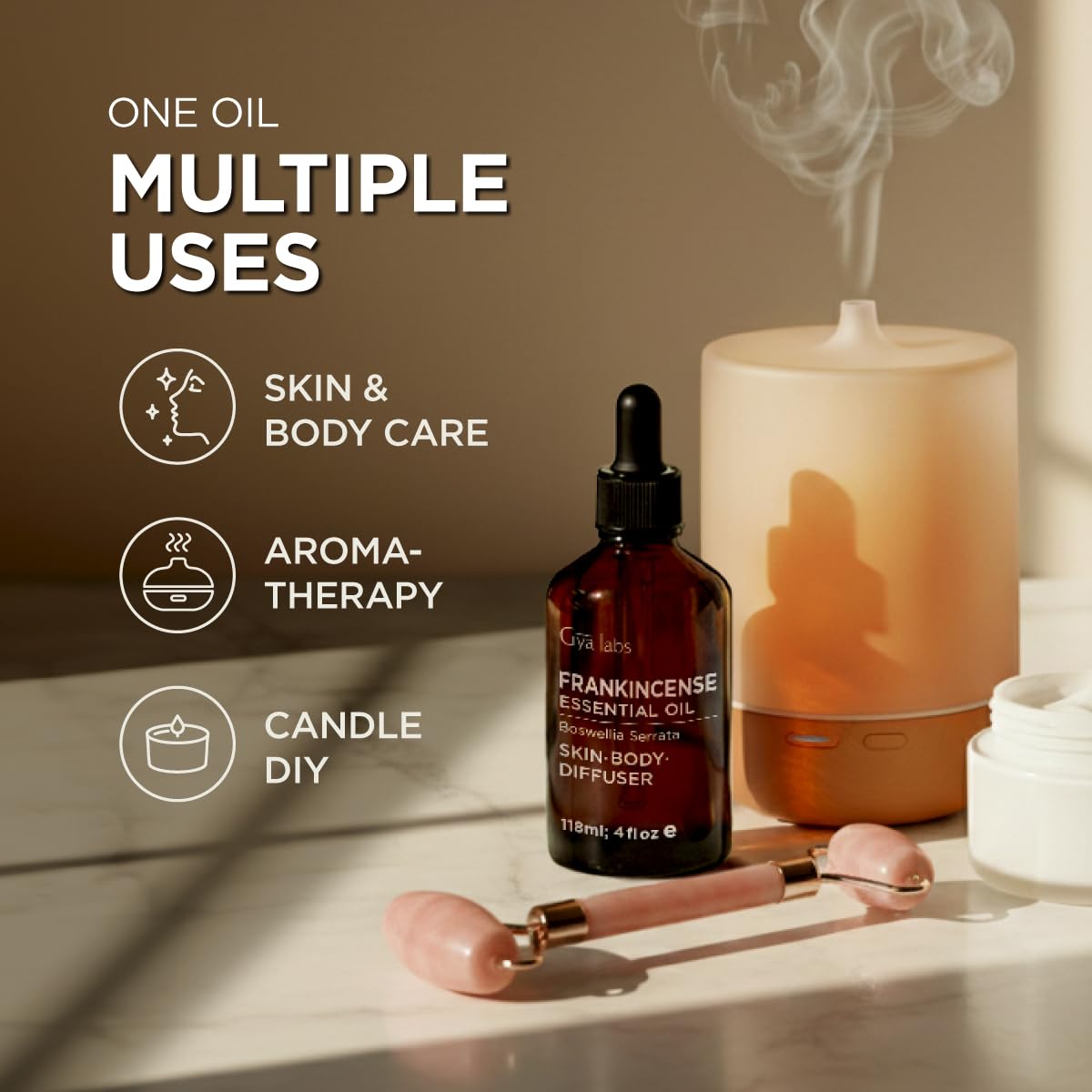 Gya Labs Frankincense Essential Oil - 4 Fl Oz | 100% Pure, Aromatherapy & DIY Scent