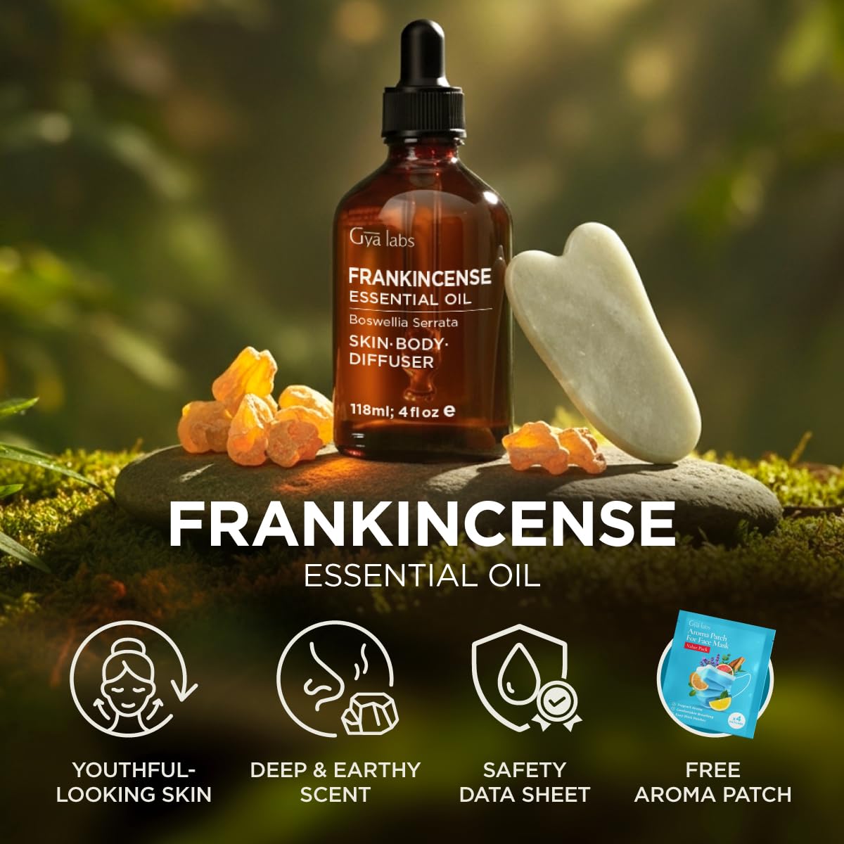 Gya Labs Frankincense Essential Oil - 4 Fl Oz | 100% Pure, Aromatherapy & DIY Scent