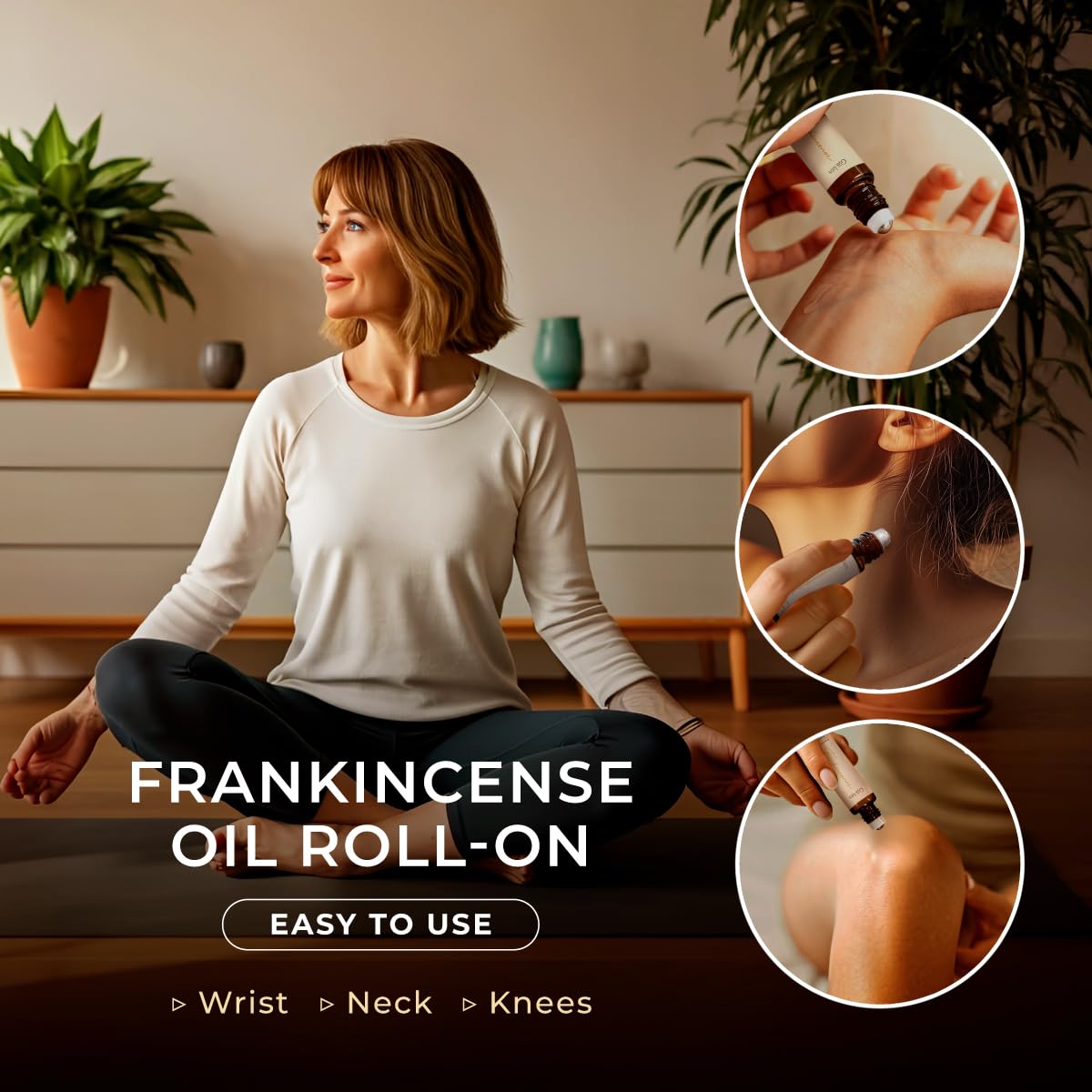 Gya Labs Frankincense Essential Oil Roll-On - 0.34 fl oz Travel Size