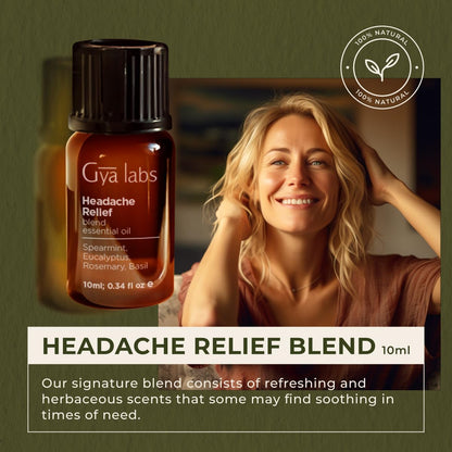 Gya Labs Headache Essential Oil Blend – Diffuser, Aromatherapy & DIY (0.34 Fl Oz)