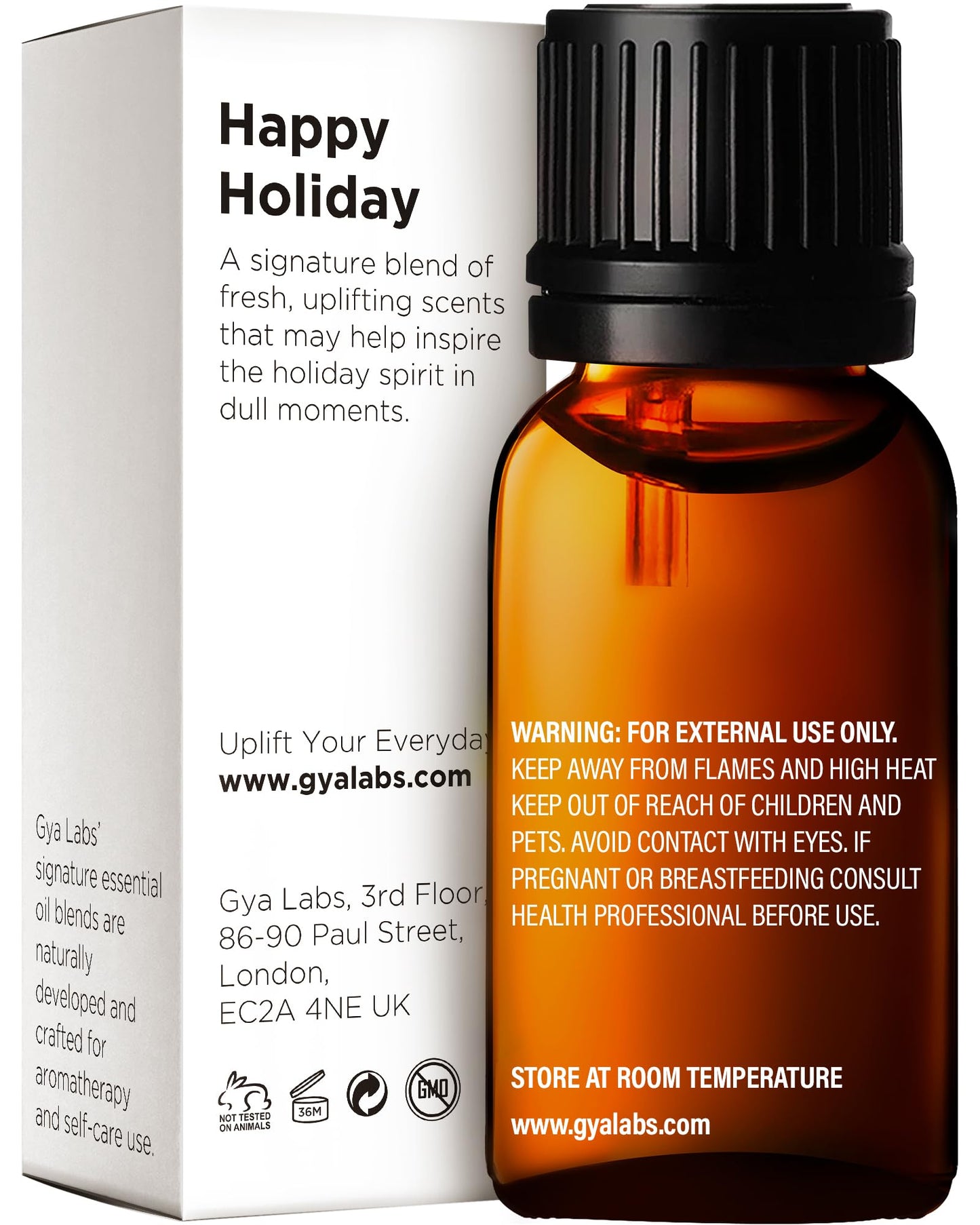 Gya Labs Holiday Essential Oil Blend – Comforting & Uplifting Aromatherapy (0.34 fl oz)